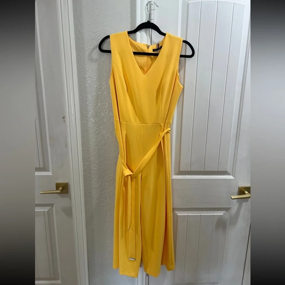 Tommy Hilfiger Yellow V-Neck Jumpsuit - Picture 3 of 10